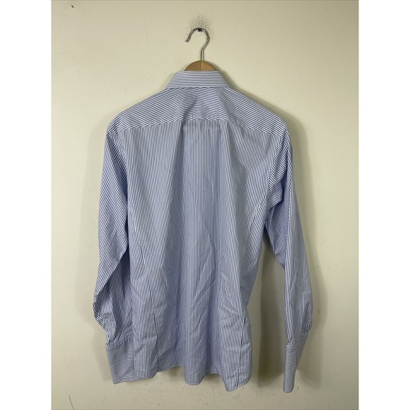Thomas Pink The Sterling Slim Fit Dress Shirt Blue Striped Size 16 34.5 - Picture 4 of 6